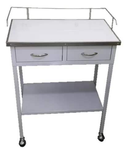 MESA DE CURACION CON CAJON DE FIERRO