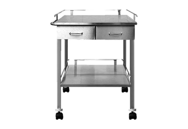 MESA DE CURACION CON CAJON DE ACERO INOX