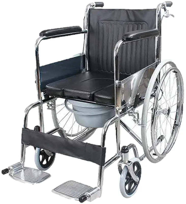SILLA DE RUEDAS CON BAÑO PORTATIL