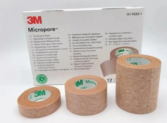 CINTA MICROPORE MEDIDAS: 5CM- 2.5CM-1.25CM