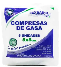COMPRESA DE GASA 10X10 CM TEXSABOL