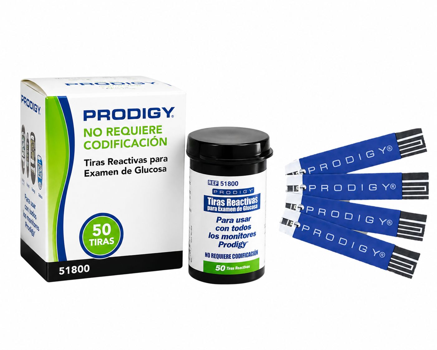 TIRAS REACTIVAS PARA GLUCOMETRO PRODIGY